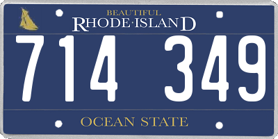 RI license plate 714349