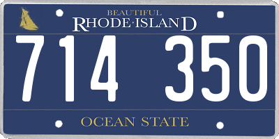 RI license plate 714350