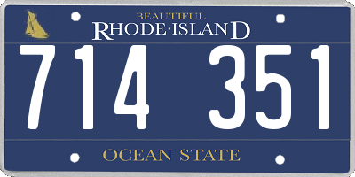 RI license plate 714351