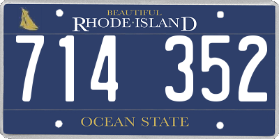 RI license plate 714352