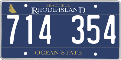 RI license plate 714354