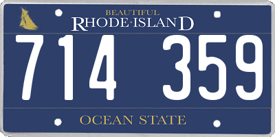 RI license plate 714359
