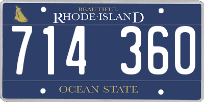 RI license plate 714360