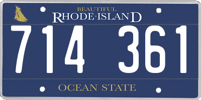 RI license plate 714361