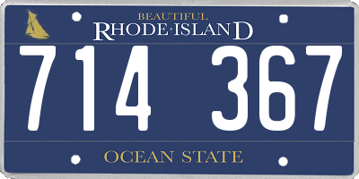RI license plate 714367