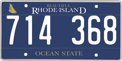 RI license plate 714368