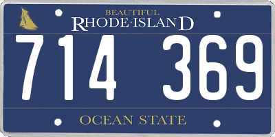 RI license plate 714369