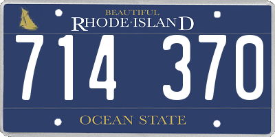 RI license plate 714370