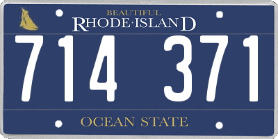 RI license plate 714371