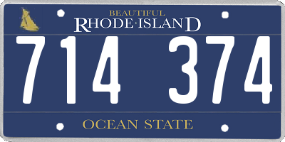 RI license plate 714374