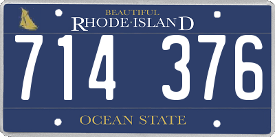 RI license plate 714376