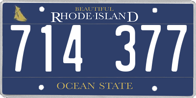 RI license plate 714377