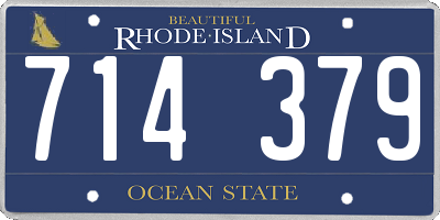 RI license plate 714379