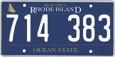 RI license plate 714383