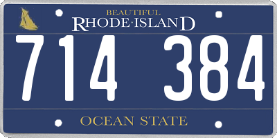 RI license plate 714384