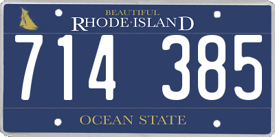RI license plate 714385