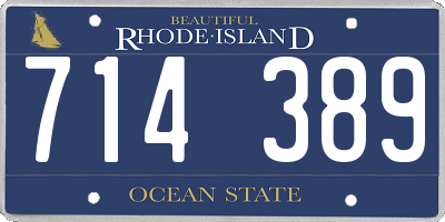 RI license plate 714389