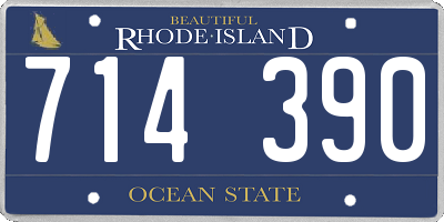 RI license plate 714390