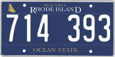 RI license plate 714393