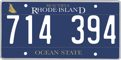 RI license plate 714394
