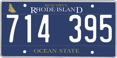 RI license plate 714395