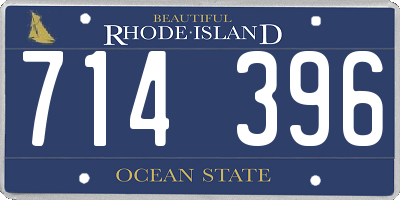 RI license plate 714396