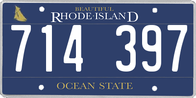 RI license plate 714397