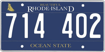 RI license plate 714402