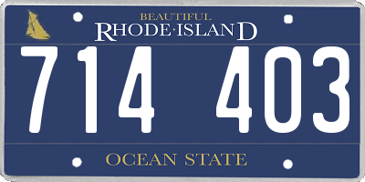RI license plate 714403