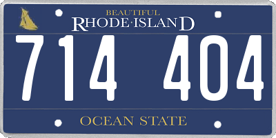 RI license plate 714404