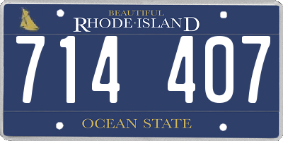 RI license plate 714407