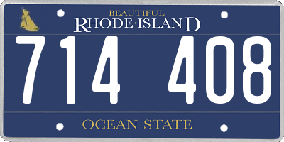 RI license plate 714408