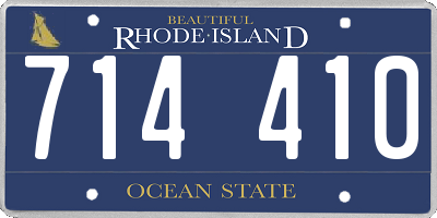 RI license plate 714410