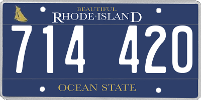 RI license plate 714420