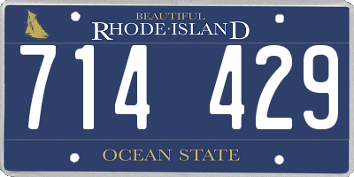 RI license plate 714429