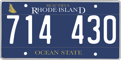 RI license plate 714430