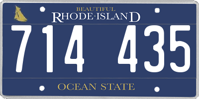RI license plate 714435
