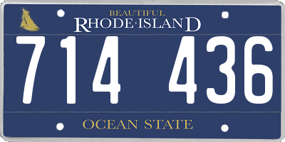 RI license plate 714436