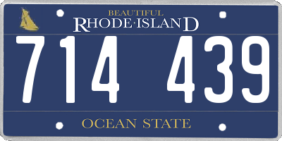 RI license plate 714439