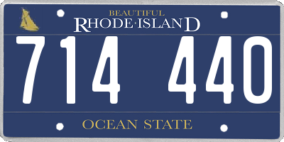 RI license plate 714440