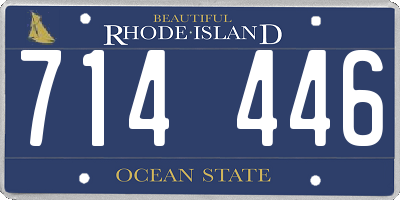 RI license plate 714446