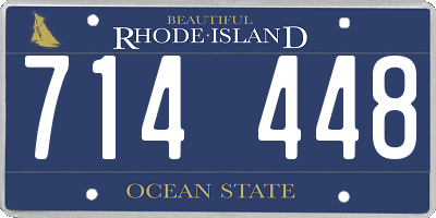 RI license plate 714448