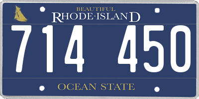 RI license plate 714450