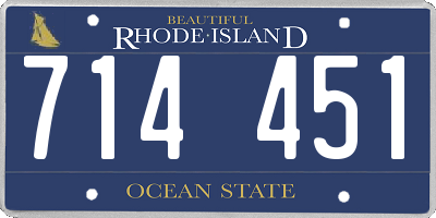 RI license plate 714451