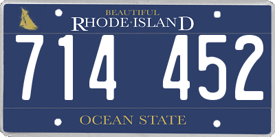 RI license plate 714452