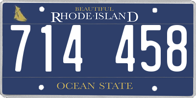 RI license plate 714458