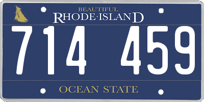 RI license plate 714459
