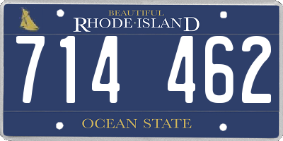 RI license plate 714462