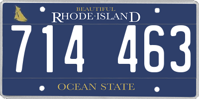 RI license plate 714463