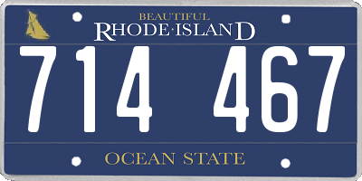RI license plate 714467